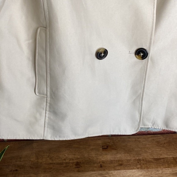 Reitmans Short Cropped Tan Trench Style Coat Double Breasted  Jacket Size XXL - Picture 6 of 8